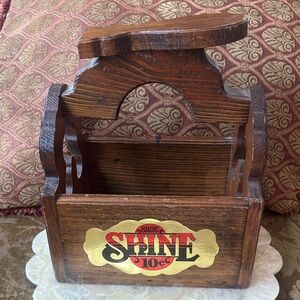 Vintage- Wooden Shoe Shine Box